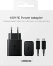 Мережевий зарядний пристрій Samsung 45W Compact Power Adapter (w C to C Cable) Black (EP-T4511XBEGEU)
