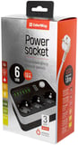 Мережевий фільтр ColorWay 3 розетки/6USB Black 1.8M