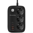Мережевий фільтр ColorWay 3 розетки/4USB GaN3 Pro PD (2USB-A + 2 TYPE-C) (65W) Black 2M