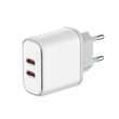 Мережевий зарядний пристрій ColorWay Power Delivery Port PPS USB (Type-C PD + Type-C PD) (40W) білий