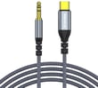 Кабель USB ColorWay USB-C to 3.5 mm mini-Jack 1.2 м сірий