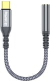 Кабель USB ColorWay USB-C to 3.5 мм Female Audio 14 см сірий
