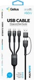 Кабель USB Gelius Multimate GP-UCN006 4in1 USB-A/Type-C to Type-C/Lightning/MicroUSB (1,2m) (60W