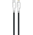 Кабель USB Gelius Full Silicon GP-UCN001CL Type-C to Lightning Black/White (1.2m) (20W)