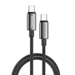 Кабель USB ColorWay Type-C - Type-C (zinc alloy braided) (PD Fast Charging 100W) 5А 2м чорний
