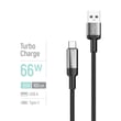 Кабель USB ColorWay USB - Type-C (braided wire) 6А 1м чорний