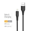 Кабель USB ColorWay USB - Apple Lightning (textured PVC) 3А 2м чорний