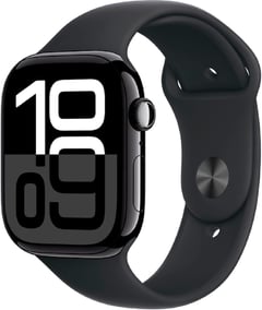 Смарт-годинник APPLE Watch Series 10 GPS 46mm Jet Black Aluminium Case with Black Sport Band | Фото 1