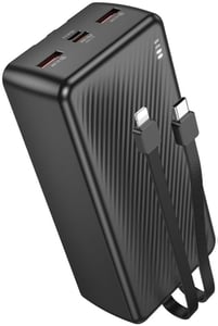 Аккумулятор BOROFONE BJ57B Graceful 30000mAh 22.5W+PD20W с кабелями Type-C/IP (Черный) | Фото 1