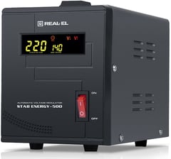 Стабілізатор напруги REAL-EL Stab Energy-500 Black