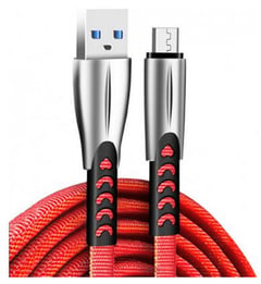Кабель USB ColorWay CW-CBUM011-RD microUSB (zinc alloy) 2.4А 1м червоний | Фото 1
