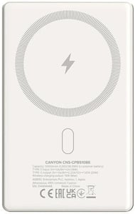 Аккумулятор CANYON 10000mAh OnPower 510 slim Magsafe PD/20W Beige (CNS-CPB510BE) | Фото 1