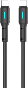 Кабель USB Gelius USB Lumin Lamp GP-UC100 Type-C/Type-C (1m) (60W) Black | Фото 1