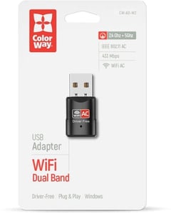 Підсилювач ColorWay Wi-Fi дводіапазоний (2.4ГГц/200Мбіт + 5ГГц/433Мбіт) | Фото 1