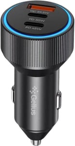 Автомобільний зарядний пристрій Gelius PowerRide GP-CC011 1USB + 2Type-C 60W (45W C1+ 15W A+C2) Black | Фото 1