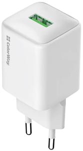 ColorWay 1USB Quick Charge 3.0 (18W) V2 білий | Фото 1