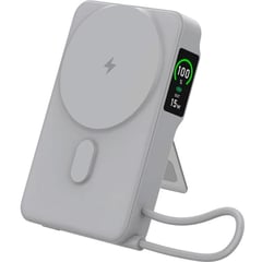 Аккумулятор Gelius Fluxen GP-PBW120 Magnetic Wireless Charge Qi2 15W 10000mAh Grey | Фото 1