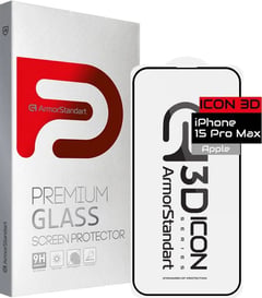 Захисне скло ArmorStandart Icon 3D для Apple iPhone 15 Pro Max Black (ARM68216) | Фото 1