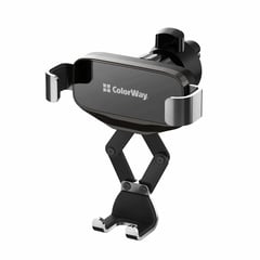 Держатель для смартфона ColorWay Gravity Mechanical Car Mount Black | Фото 1