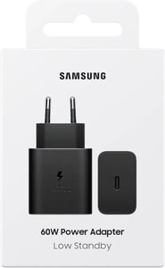 Мережевий зарядний пристрій Samsung 60W Power Adapter (w/o cable) Black (EP-T6010NBEGWW) | Фото 1