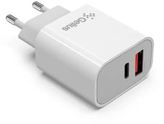 Мережевий зарядний пристрій Gelius Merge GP-HC060 GAN USB+Type-C 35W (QC/PD/PPS) White | Фото 1