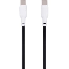 Кабель USB Gelius Full Silicon GP-UCN001CC Type-C to Type-C Black/White (1.2m) (60W) | Фото 1
