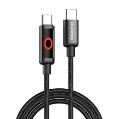 Кабель USB ColorWay Type-C - Type-C (Breathing Light) (PD Fast Charging 60W) 3А 1м чорний | Фото 1