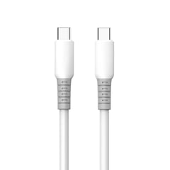 Кабель USB ColorWay Type-C - Type-C (liquid silicone) (PD Fast Charging 60W) 3А 1м білий | Фото 1
