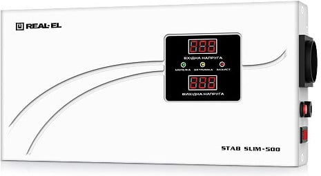 Стабилизатор напряжения REAL-EL STAB SLIM-500, White | Фото 3
