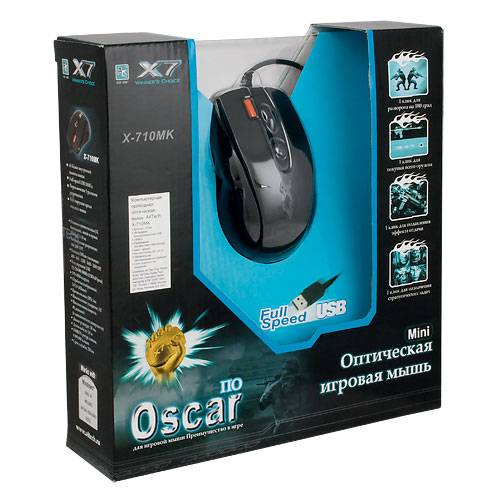 Мышь A4TECH X-710MK Oscar Black | Фото 3