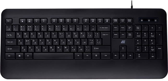 Клавиатура 2E KS109 104key, USB-A, EN/UK/RU, чорний | Фото 2