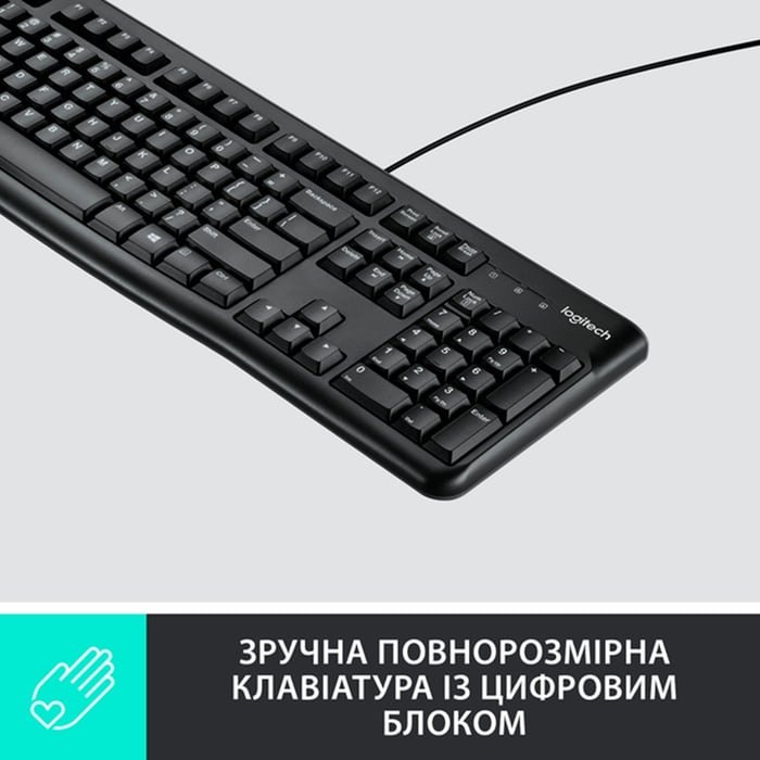 Клавиатура LOGITECH Keyboard K120 USB UKR (920-002643) | Фото 3