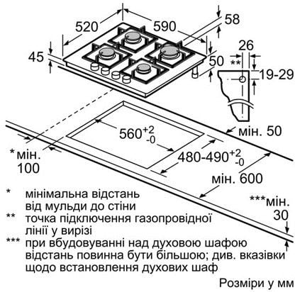 Газовая варочная поверхность BOSCH PPP6A2M90R | Фото 3