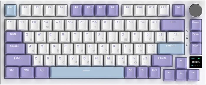 Клавиатура A-jazz AK820 Pro Flying Fish Switch Purple RGB USB/Wireless/Bluetooth UA Purple (AK82 | Фото 3