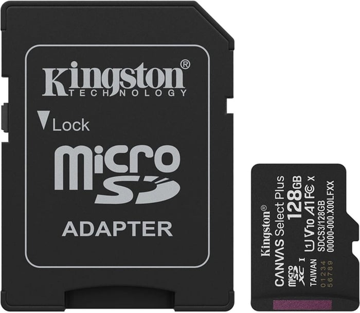 Карта пам'яті microSD KINGSTON microSDXC 128Gb Canvas Select + Gen3 150MB/s A1 +Ad | Фото 2