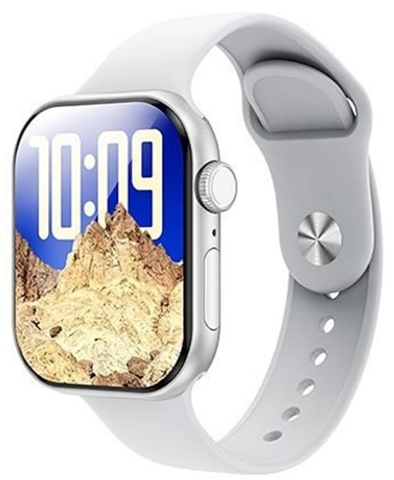Умные часы XO W10 Pro AMOLED Screen 10 Generation Wireless Charging Smart Talking Watch срібний | Фото 2