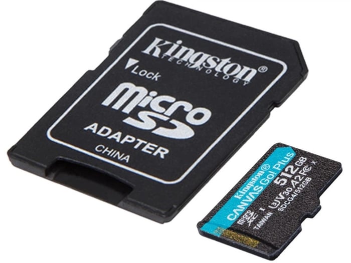 Карта пам'яті microSD KINGSTON microSD 512GB C10 UHS-I U3 A2 V30 + SD (SDCG4/512GB) | Фото 3