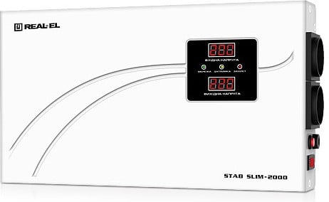 Стабилизатор напряжения REAL-EL STAB SLIM-2000, White | Фото 3