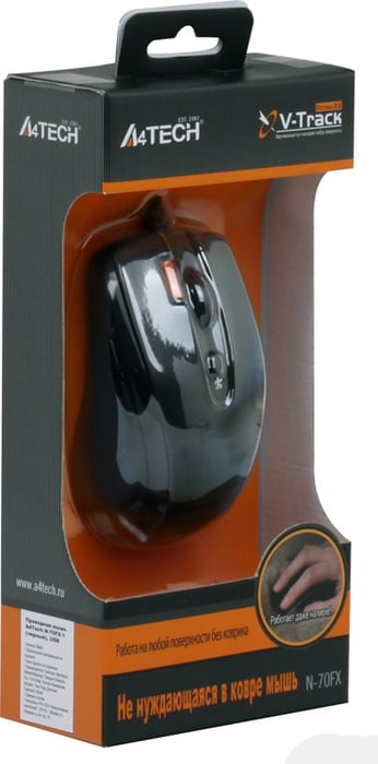 Мышь A4TECH N-70FX USB Black | Фото 3