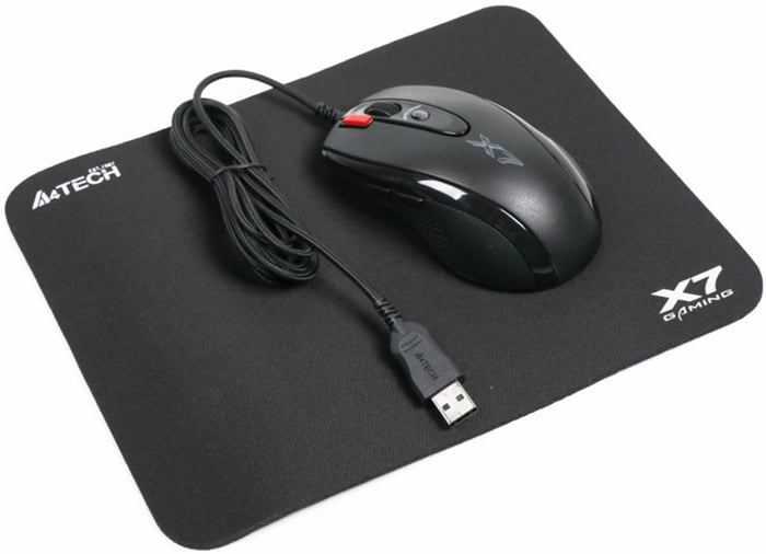 Комплект клавіатури та миші A4Tech X-710BK+ килимок X7-200MP | Фото 2