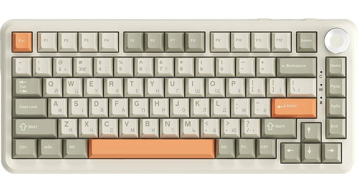 Клавиатура Ajazz AK820 MAX Flying Fish Switch Retro Colour (AK820MAX-FF-R) | Фото 2