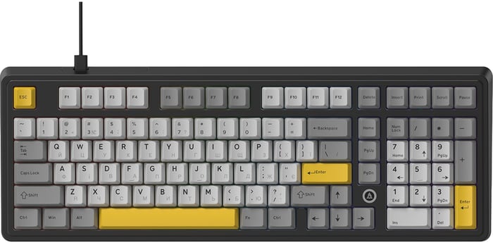 Клавиатура Ajazz AK980 MAX Magnetic Switch USB UA Black/Grey/Yellow (AK980-MAX-M-BGY) | Фото 2