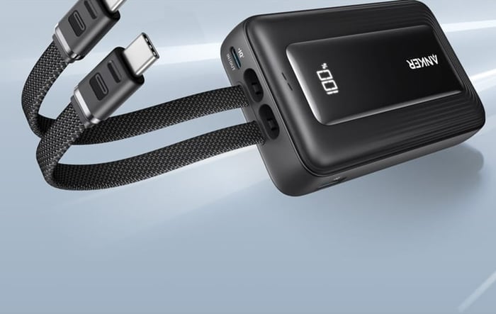 Аккумулятор ANKER 20000 mAh 45W Built-In Dual USB-C Cables (Черный) | Фото 3
