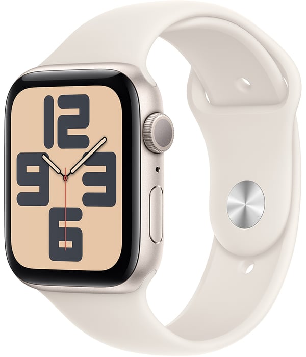 Умные часы Apple Watch SE 2024 GPS 44mm Starlight Aluminium Case with Starlight Sport Band - M/L | Фото 2