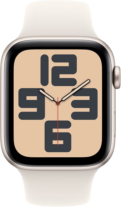 Умные часы Apple Watch SE 2024 GPS 44mm Starlight Aluminium Case with Starlight Sport Band - M/L | Фото 3