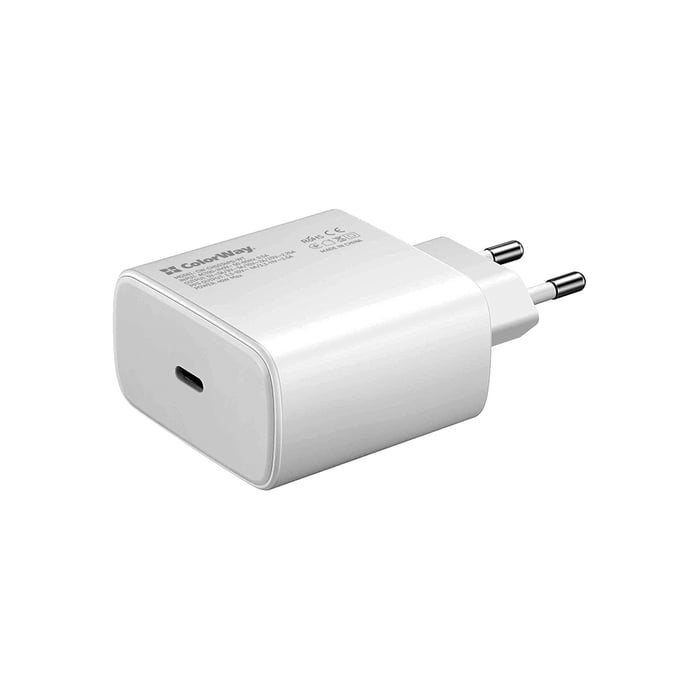 Мережевий зарядний пристрій ColorWay COLORWAY Power Delivery Port PPS USB Type-C (45W) біле | Фото 3