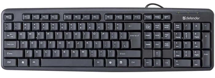 Клавиатура DEFENDER Element HB-520 B, 104+3 кнопки, UA, USB, Black (45529) | Фото 2
