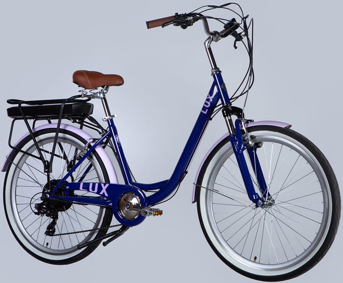 Электровелосипед Dorozhnik 26" ST eLUX Vbr FR рама-17"500Вт бузковий YS 7102 60%(ELB-D-26-227)з електропривод | Фото 3