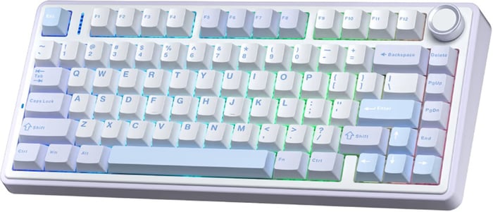 Клавиатура Aula F75 Gasket Greywood V3 switch Hot-Swap PBT Wireless/Bluetooth/USB Blue | Фото 3