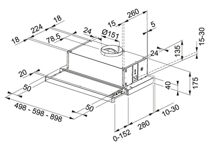 Витяжка вбудована FRANKE Flexa FTC532LWH(315.0547.795) | Фото 3